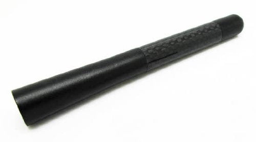 5" Universal Black Real Carbon Fiber Aluminum Short Screw-On Mast Car Antenna