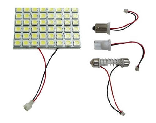 (1) White 48-SMD-5050 LED Panel Lamps For Car Interior Dome Lights, Trunk Cargo