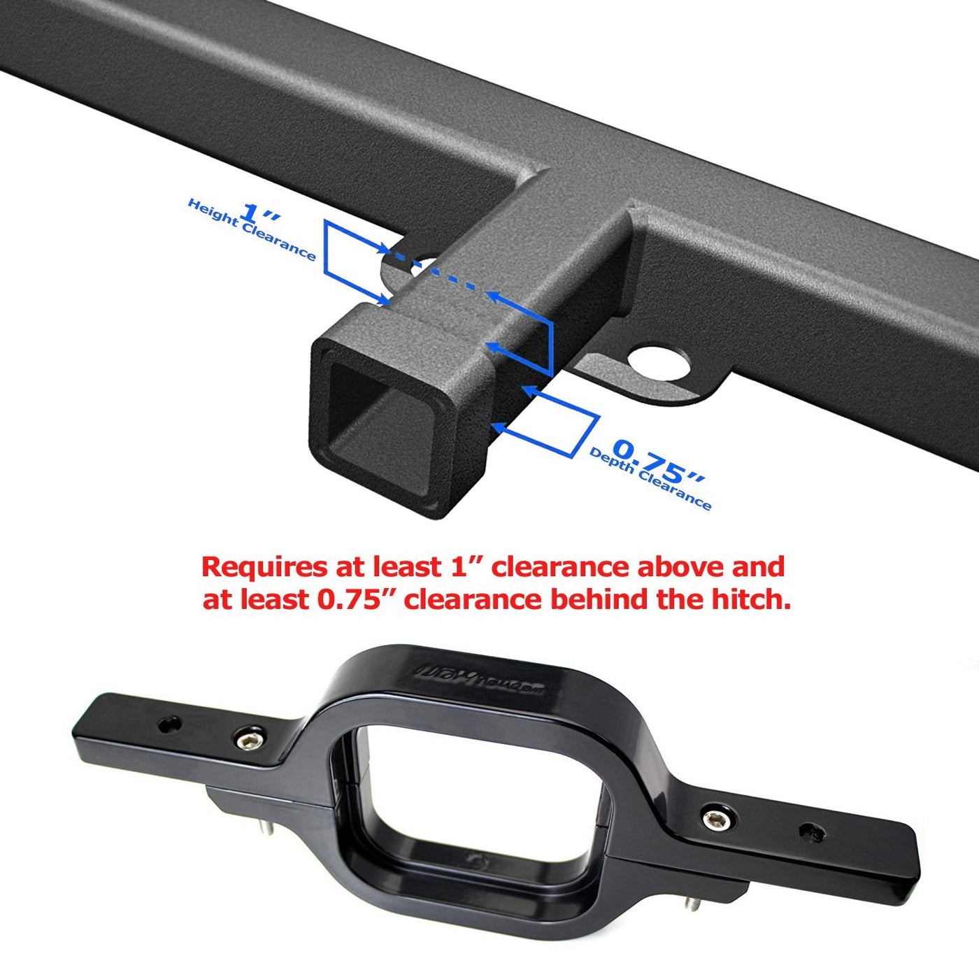 Full Steel Tow Hitch Mounting Bracket For Dual LED Backup Reverse Off