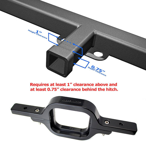 Full Steel Tow Hitch Mounting Bracket For Dual LED Backup Reverse Off Road Light