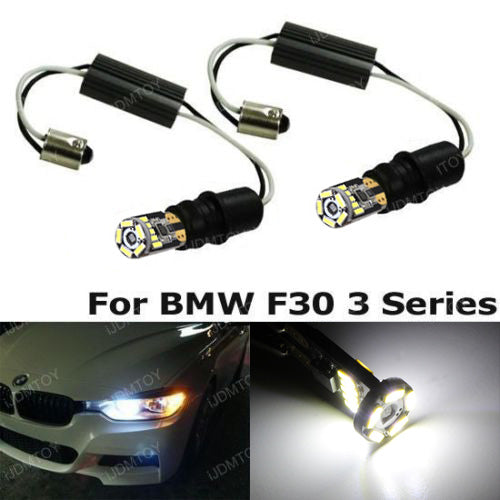 6000K White Error Free BA9s H6W LED Bulbs For BMW F30 3 Series Parking Lights