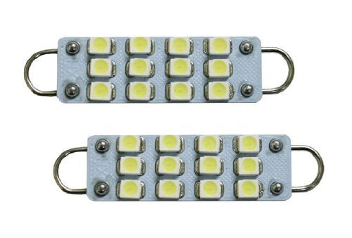 Blue 43mm 211-2 212-2 214-2 578 12-SMD-3528 Rigid Loop LED Bulbs For Door Lights