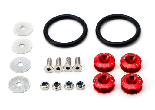 Red JDM Quick Release Fasteners For Car Bumpers Trunk Fender Hatch Lids Kit