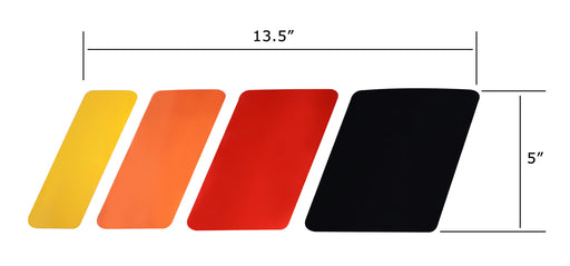13-Inch Neo Retro Style Four-Wave Stripe Decal Sticker For Toyota/Lexus, etc