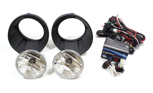 Complete Clear Lens Fog Light w/ White LED Bulbs, Bezels For 10-13 Camaro LS LT