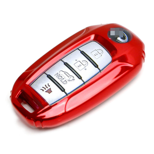 Red TPU Key Fob Protective Case Shell For Infiniti 20-up Q50 Q60 QX50 QX55 QX60