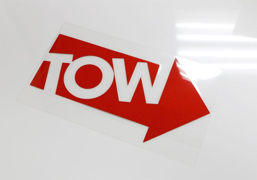 2 Red Tow Arrow Pointer Stickers Die Cut Vinyl Decals For Car Tow Hook ...