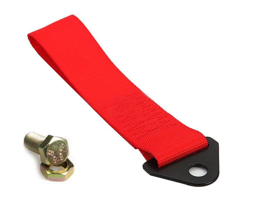 Sports Red High Strength Racing Tow Strap Set for Front Rear Bumper Towing Hook