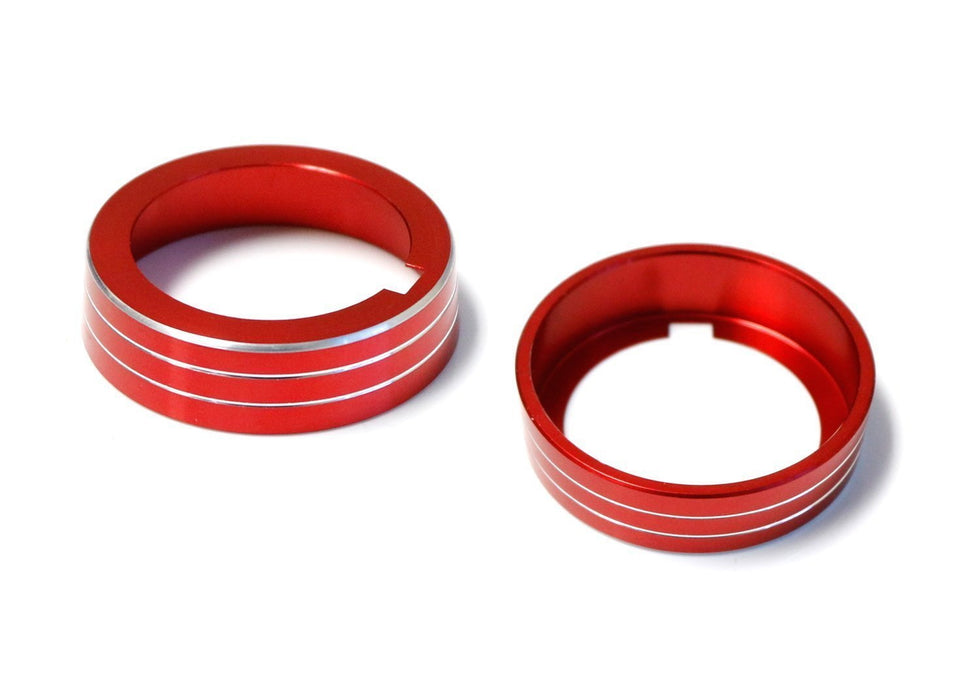 Red Anodized Aluminum AC Climate Control Ring Knob Covers For VW MK7 G ...