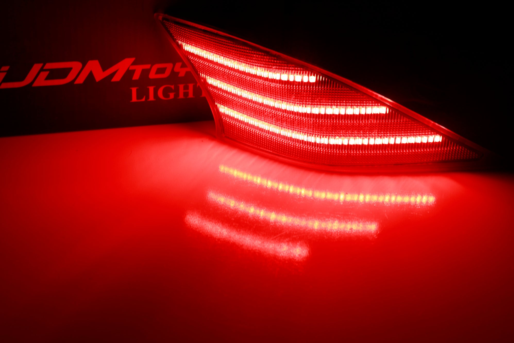 OE-Red Lens Red LED Rear Bumper Reflector Lights For Lexus 14-20 IS250 ...