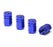 (4) Tuner Racing Style Blue Anodized Aluminum Tire Valve Caps (Hexagon Shape)