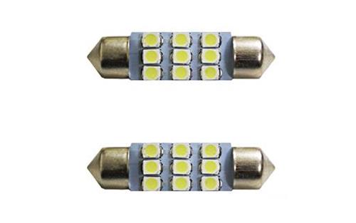 Xenon White 9-SMD 1.50" 36mm 6411 6418 LED Bulbs For Car Interior Map Dome Light