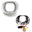 Square Shape White LED Halo Ring Angel Eye Shrouds For 3" H1 Headlamp Projectors