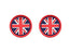 78mm Red Union Jack UK Flag Style Coasters For MINI Cooper Front Cup Holders