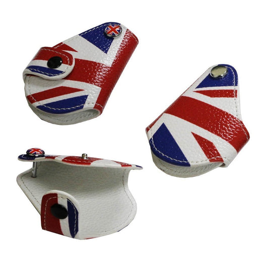 Red Union Jack UK Flag Style Key Fob Holder For 2008+ MINI Cooper