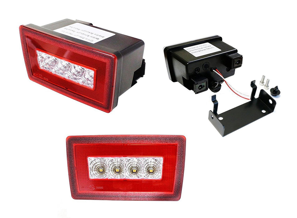 Red Lens LED Rear Fog Light, Brake and Backup Reverse For 15-up