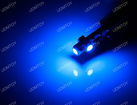 3-SMD-1210 T5 (aka T4) LED Wedge Bulbs 37 73 74 79 For Gauge Cluster Dashboard Background Lights-iJDMTOY