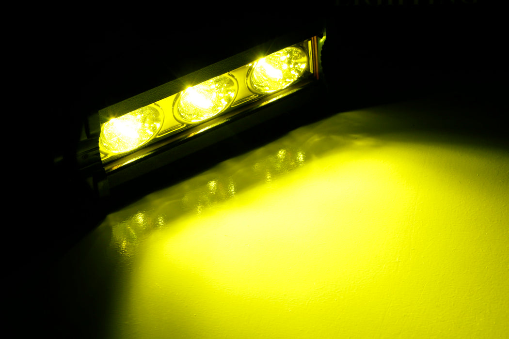 Yellow 3-CREE LED Daytime Running Lights For Behind Grille, Lower Bump ...