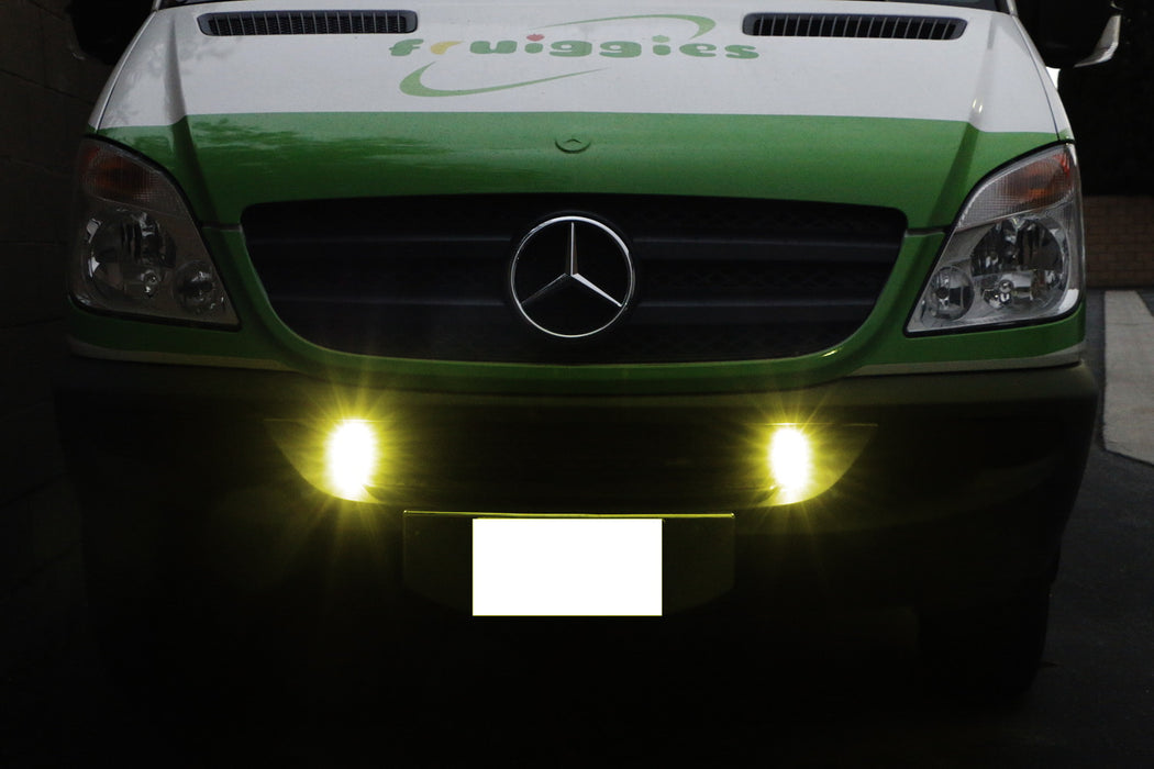 Yellow 3-CREE LED Daytime Running Lights For Behind Grille, Lower Bumper Insert