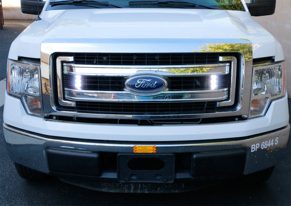 White 3-CREE LED Daytime Running Lights For Behind Grille or Lower Bumper Insert