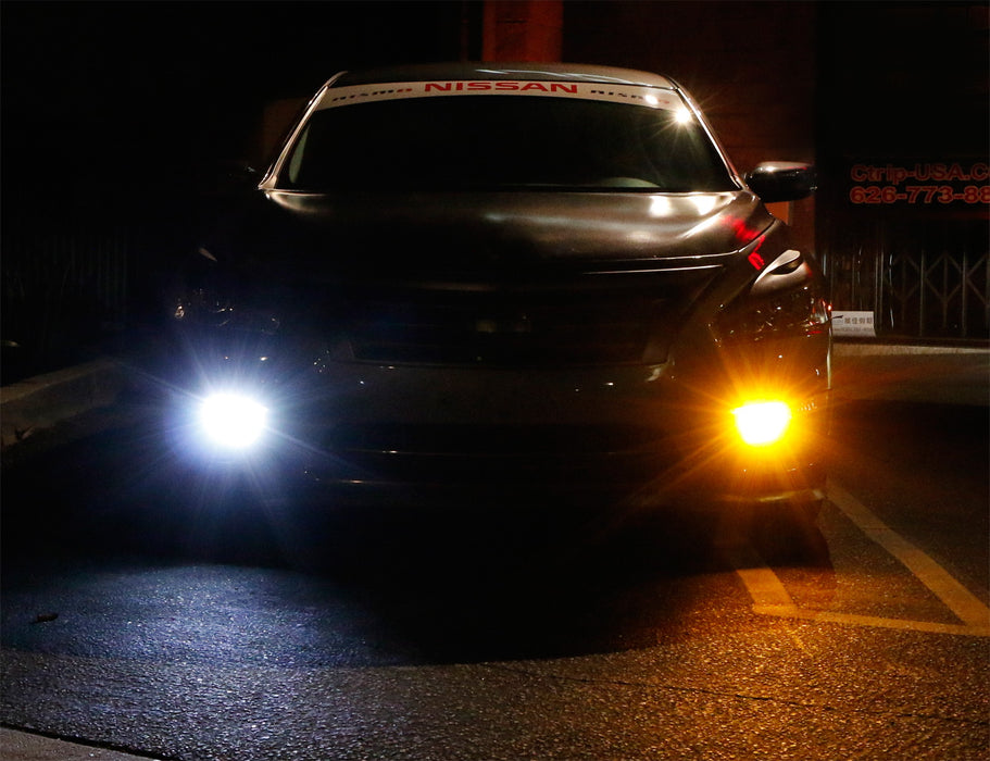 White/Amber High Power 16-SMD 1157 Switchback LED Bulbs For Turn Signal ...