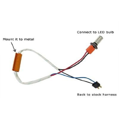 Plug-N-Play Error Free Decoder Wiring Kit For H11 H8 LED Bulbs on Fog Lights or Daytime Running Lights-iJDMTOY