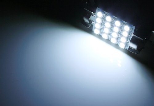 16-SMD 1.60" 39mm Festoon LED bulbs 6411 6418 C5W DE3425-iJDMTOY