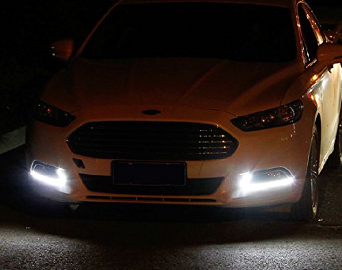 Direct Fit 16-LED Daytime Running Lights DRL Fog Lamps Kit For 13-16 Ford Fusion