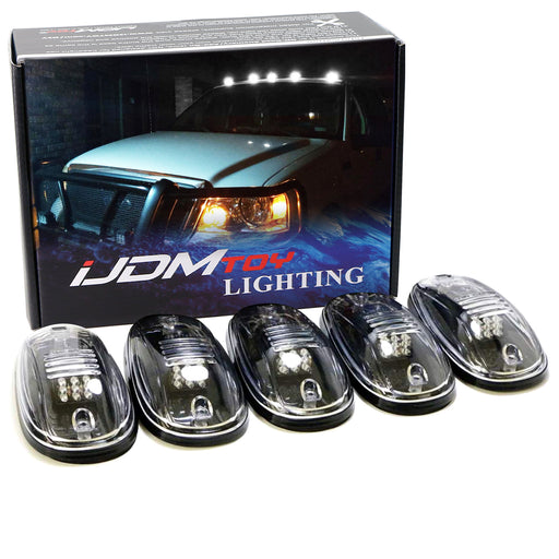 5pc Clear Lens 16-SMD White LED Cab Roof Marker Running Lights For Truck SUV 4x4
