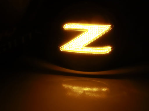 Clear Z-Letter Illuminated LED Turn Signal Side Marker Lights For Nissan 370Z