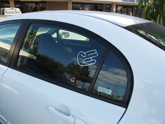 2 pieces 5" JDM SHOCKER HAND Logo Import Drift Car Window Decal Vinyl Stickers