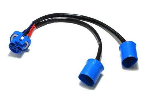 9007 Y-shape 2-Way Merge Wires For Aftermarket Headlight Retrofit Conversion Use