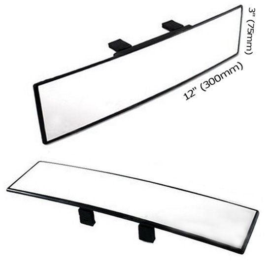 JDM 300mm Curve Interior Clip On Wide Rear View Mirror Fit Most Car SU ...