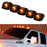 (5) Black Smoked Cab Roof Marker Running Lamps w/ Amber LED Lights For Truck 4x4