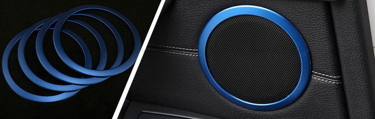 (4) Metallic Speaker Ring Covers Trims For BMW F30 F31 F32 F33 3 4 Series M3 M4