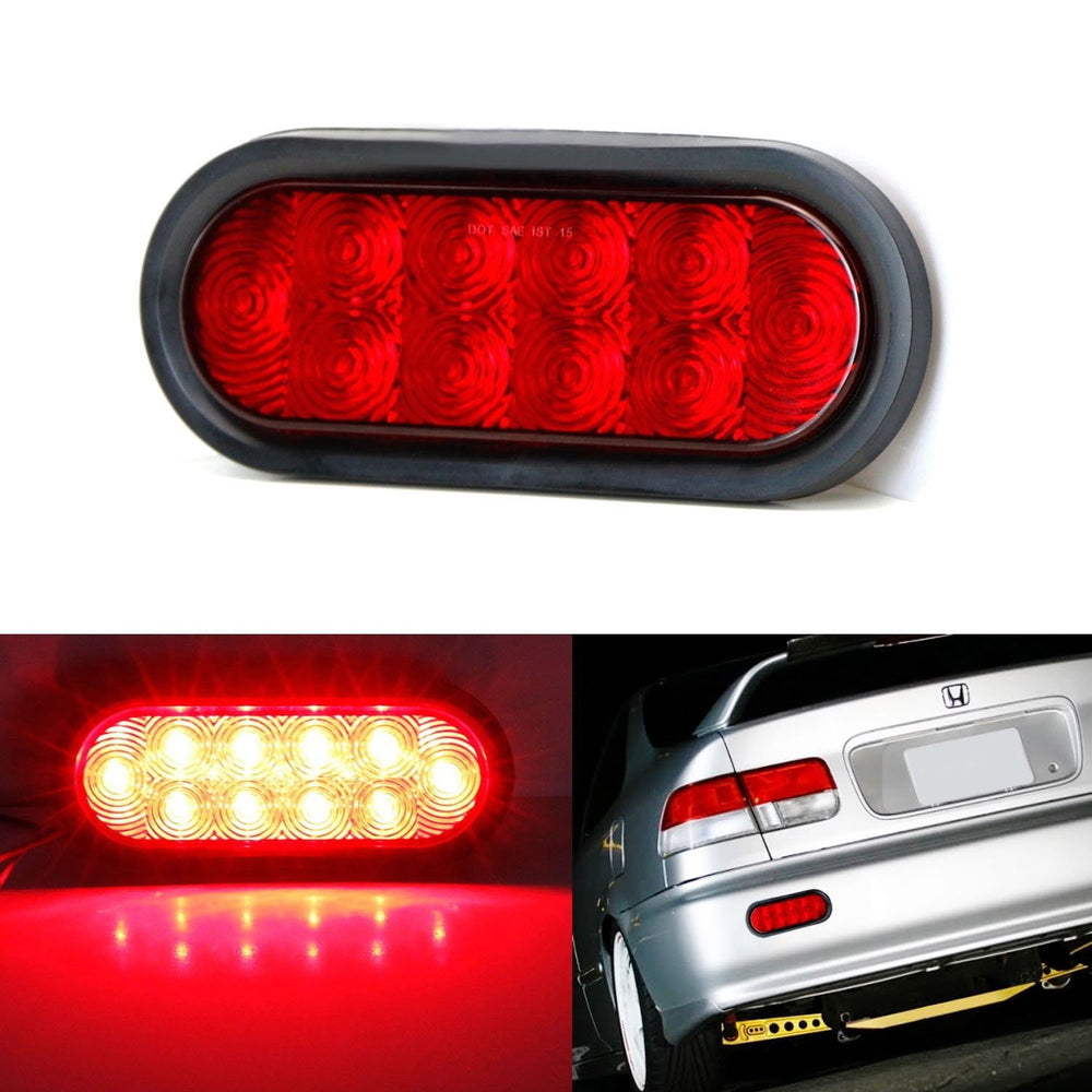 Red Rear Fog Light JDM Style Red Lens 10-LED Rear Fog Light Kit For Acura Honda Nissan Ma ...
