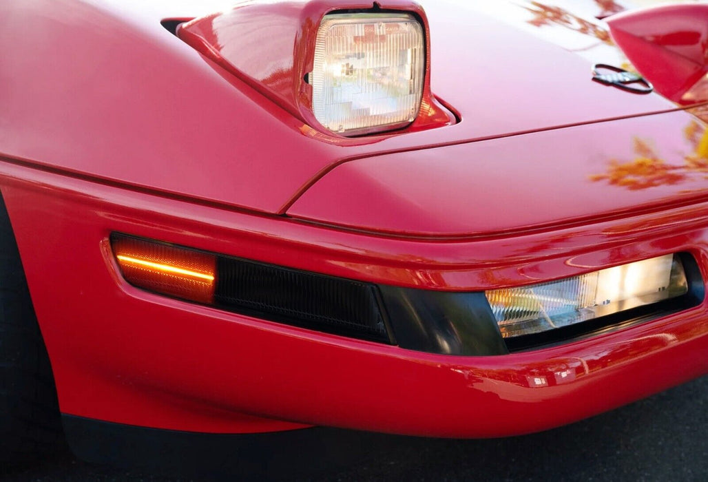 Smoke Lens Amber Sequential Signal/White LED Parking Side Marker For C4 Corvette