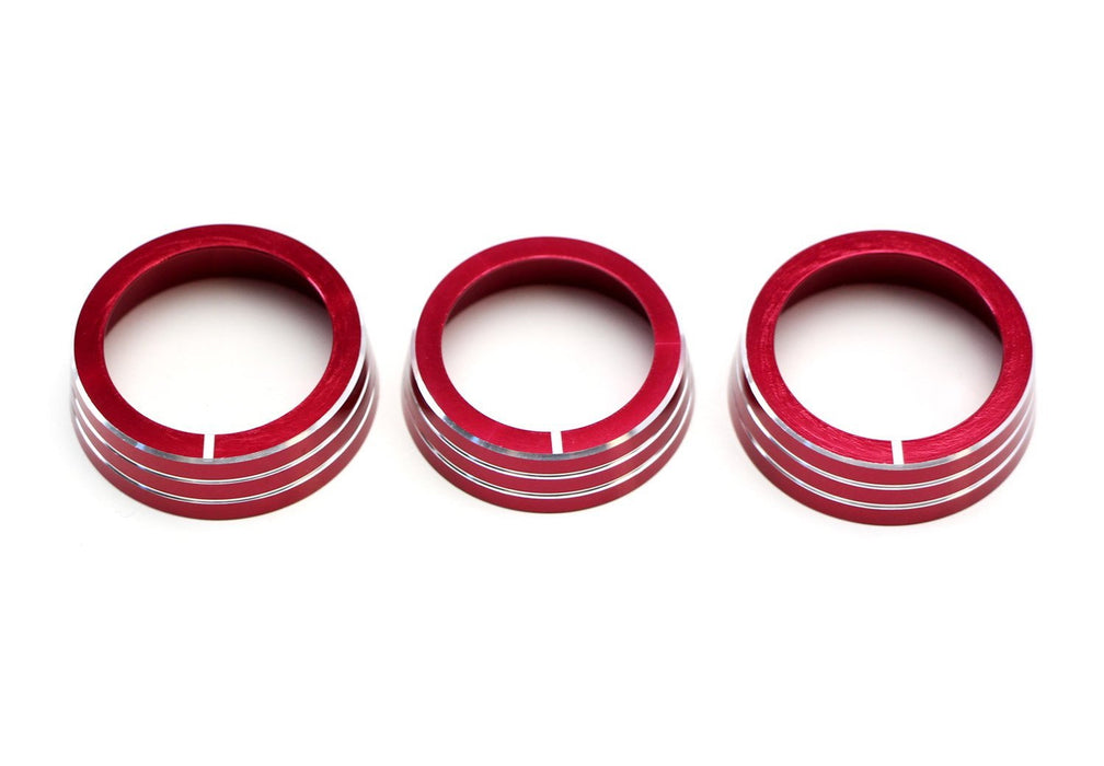 Red Aluminum AC Climate Control Ring Knob Covers For VW MKVI MK6 Golf GTI Jetta