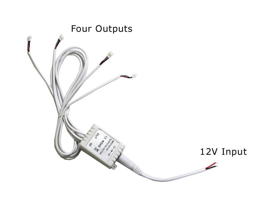 48W 4-Output RGB Wireless Remote Control w/ Strobe Solid Lighting For Car LED