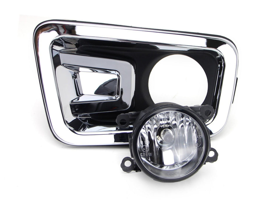 Open Box Clear Lens Fog Light Kit w/ Bezel Covers Wiring For 17-19 Nissan Titan