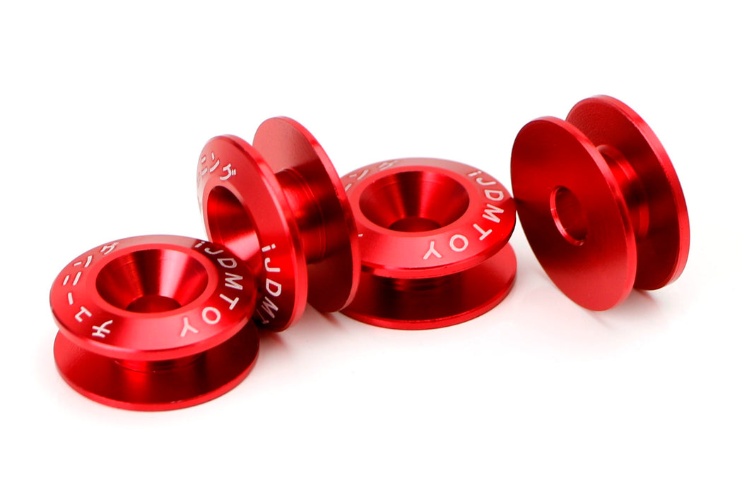 thumbnail image 2 of EZAUTOWRAP Bumper Quick Release Fasteners – Red With 2 O-Rings, Powder Coated For Custom Car Fitment 2 of 4
