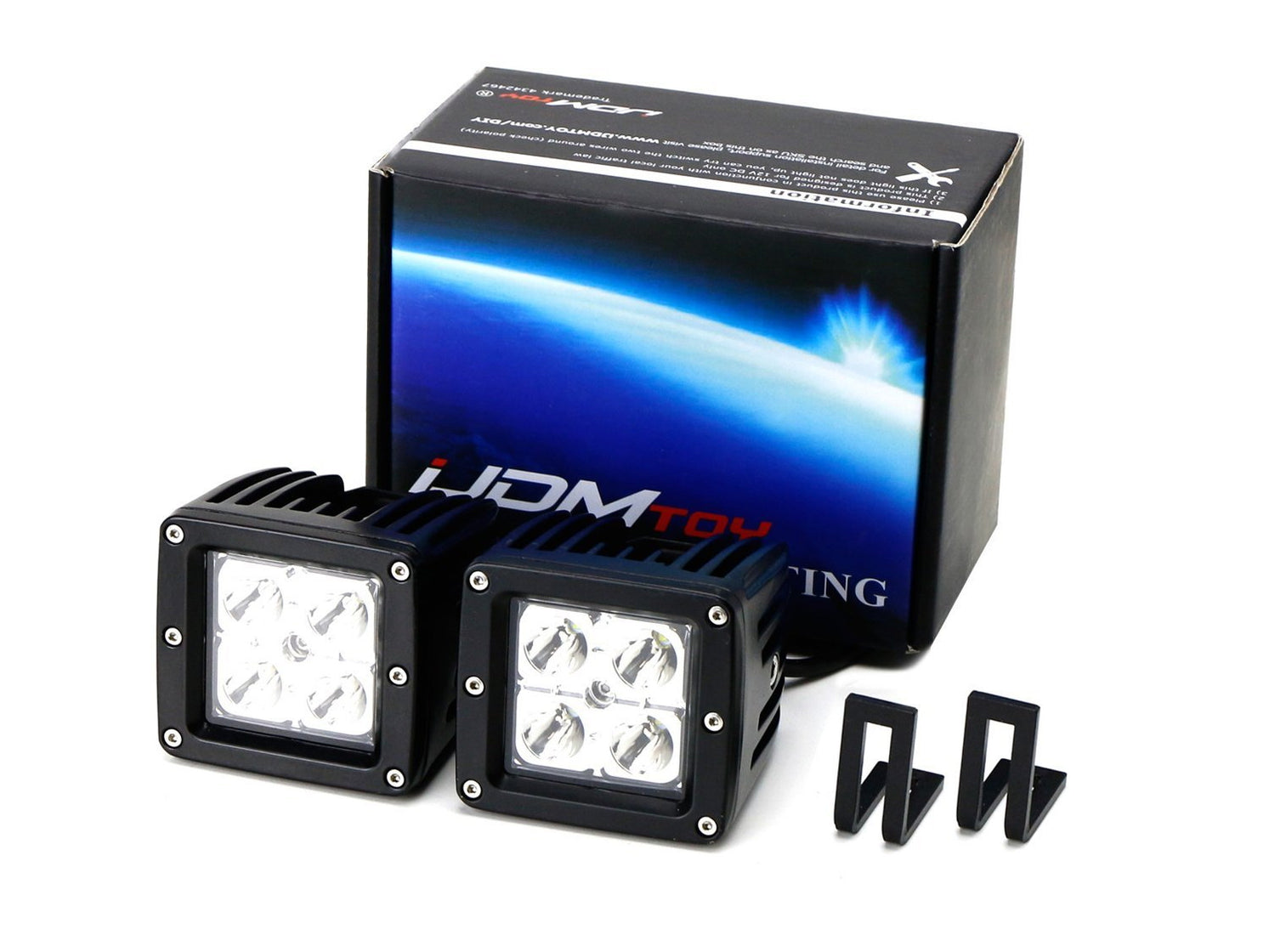 40W LED Pods w/ Rear Bumper Foot Step Bracket Wiring For 15-up Silvera ...