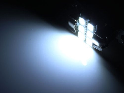 (4) White 6-SMD 31mm 1.25" DE3175 Festoon LED Visor Vanity Mirror Light B