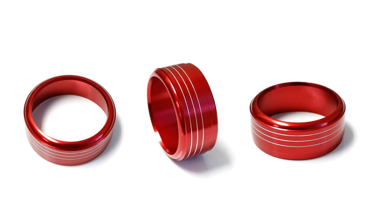 Red Aluminum AC Climate Control Knob Ring Covers For Subaru Impreza WR ...