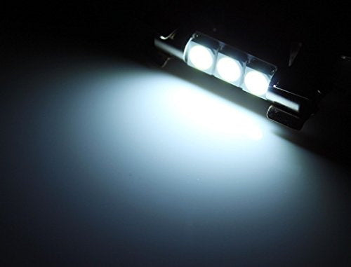 3-SMD 29mm 6641 LED Bulbs For Car Vanity Mirror Lights Sun Visor