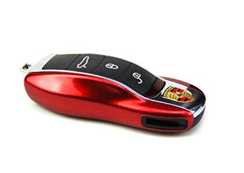 Red Remote Smart Key Shell Holder Cover For Porsche Cayenne Panamera Macan 911