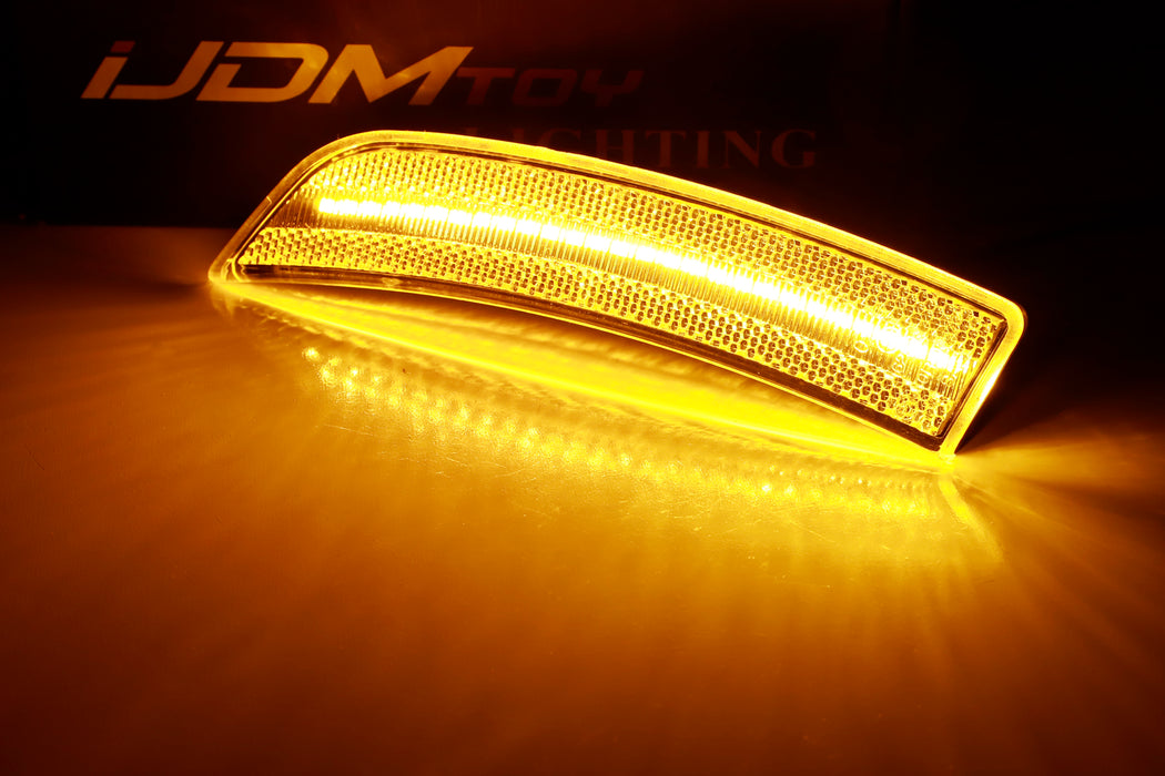 JDM Clear Lens Amber Full LED Side Marker Lights For 22+ Subaru BRZ Toyota GR86