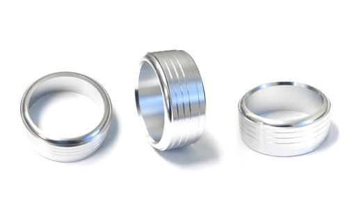 Silver Aluminum AC Climate Control Knob Ring Covers For Subaru Impreza WRX/STi