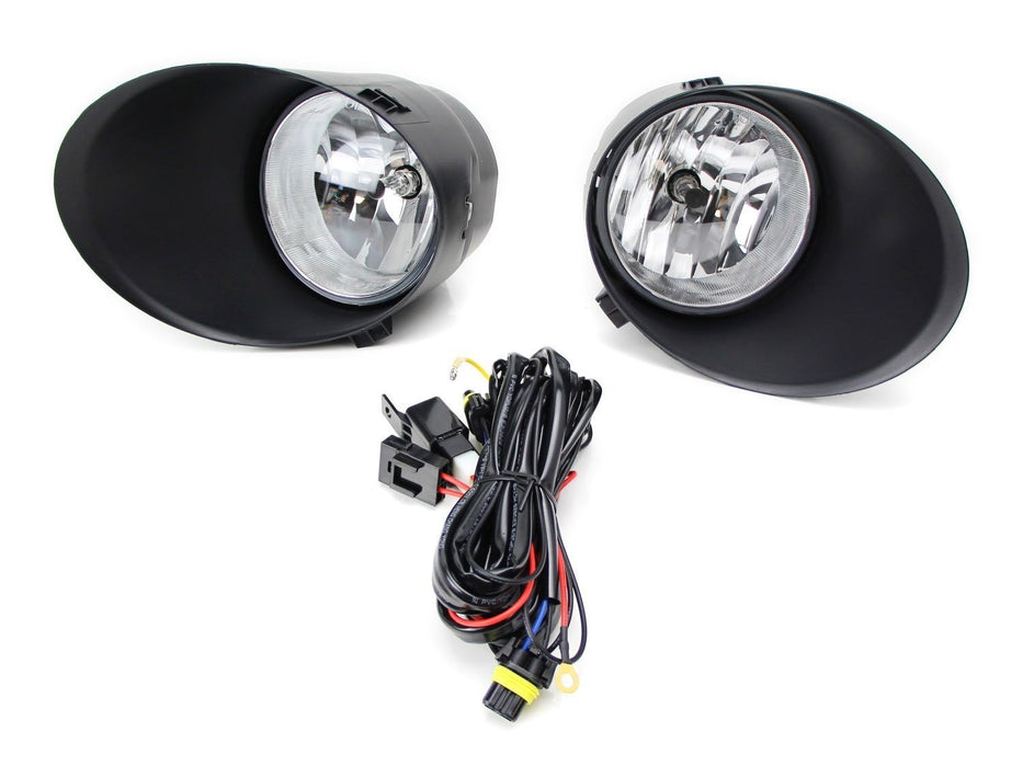 Motor-1 Clear LED Fog Lights W/ Bezel Covers + Switch – 2007-2014 Toyota Tundra – Pair