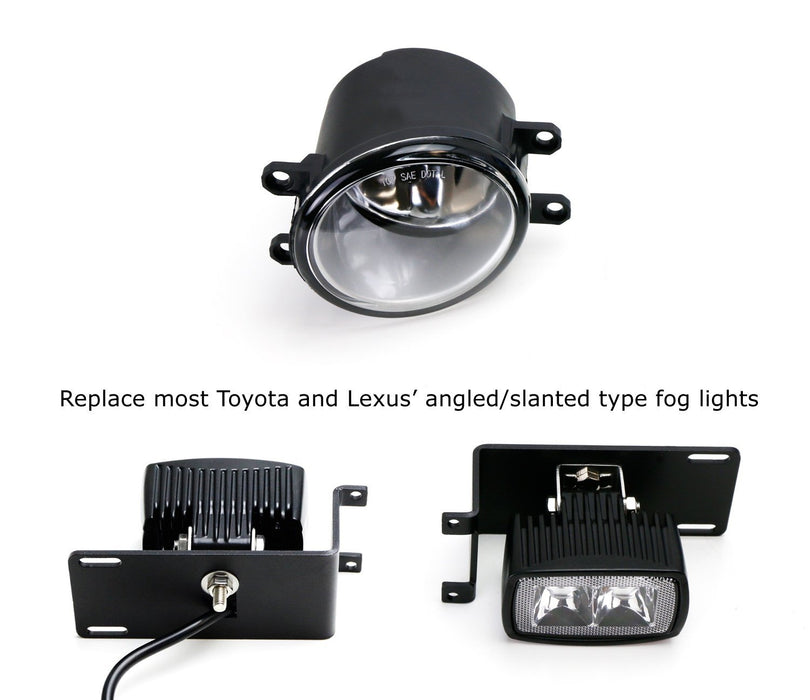 MINI SR 20W CREE LED Pod Lights w/Foglamp Area Bracket/Wiring For Toyota Lexus